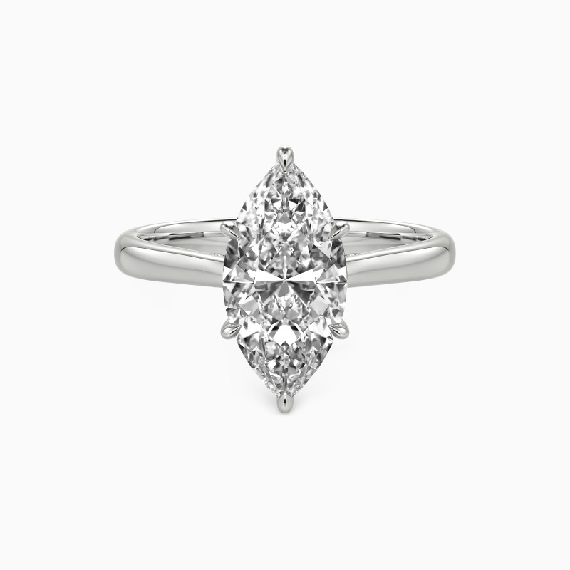 "Edge of Time" Marquise Cut Solitaire Engagement Ring