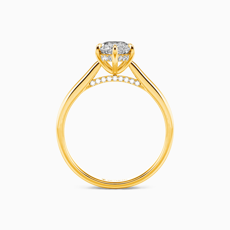 "Edge of Time" Marquise Cut Solitaire Engagement Ring
