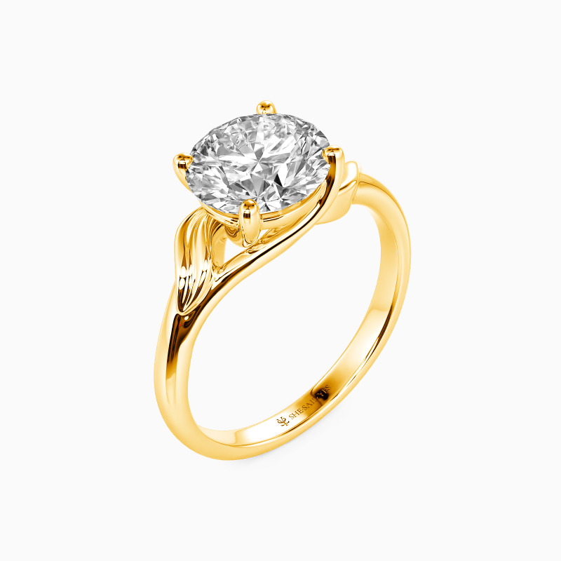 "Love's Entwinement" Round Cut Solitaire Engagement Ring