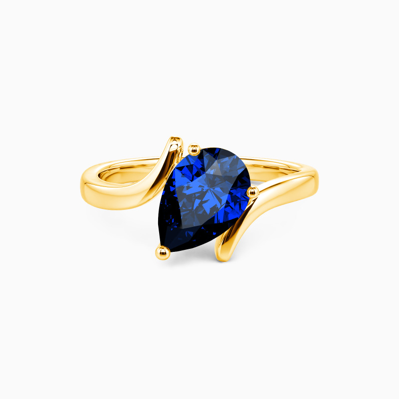 "Love's Eternal Flame" Pear Cut Sculptural Solitaire Engagement Ring