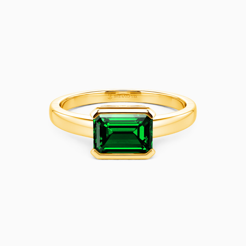 "Together in Spirit" Emerald Cut Solitaire Engagement Ring