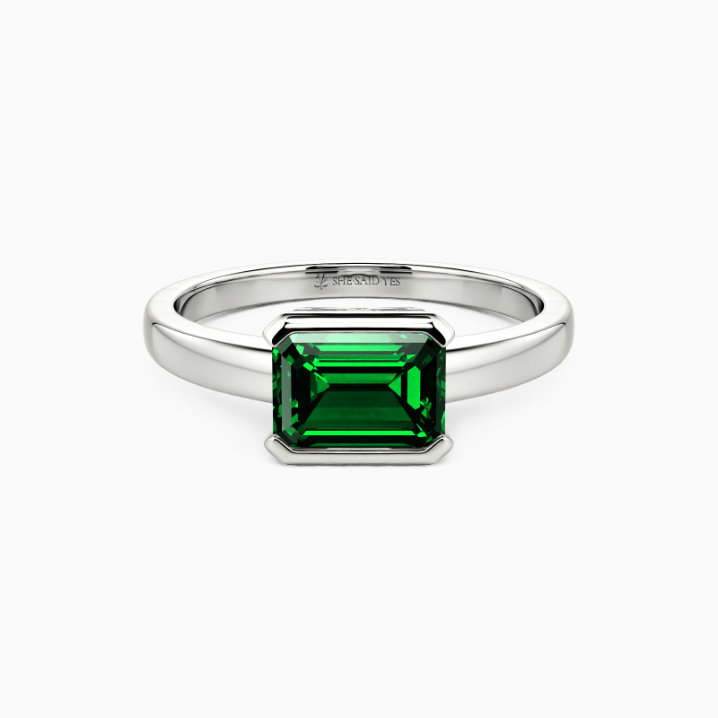 "Together in Spirit" Emerald Cut Solitaire Engagement Ring