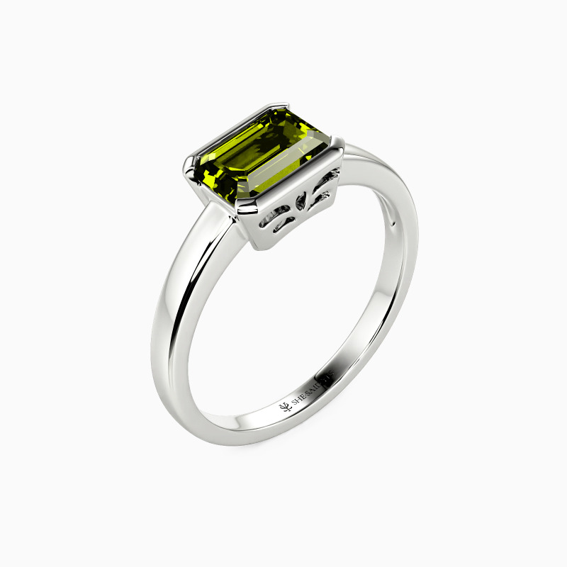 "Together in Spirit" Emerald Cut Solitaire Engagement Ring