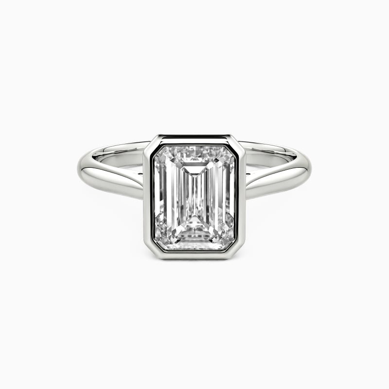 "Tender Whispers" Emerald Cut Solitaire Engagement Ring