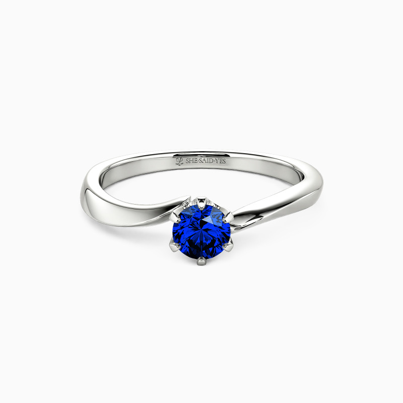 「私たちは永遠に」 0.3ct ラウンドカット S字 6本爪 ソリティア 婚約指輪 