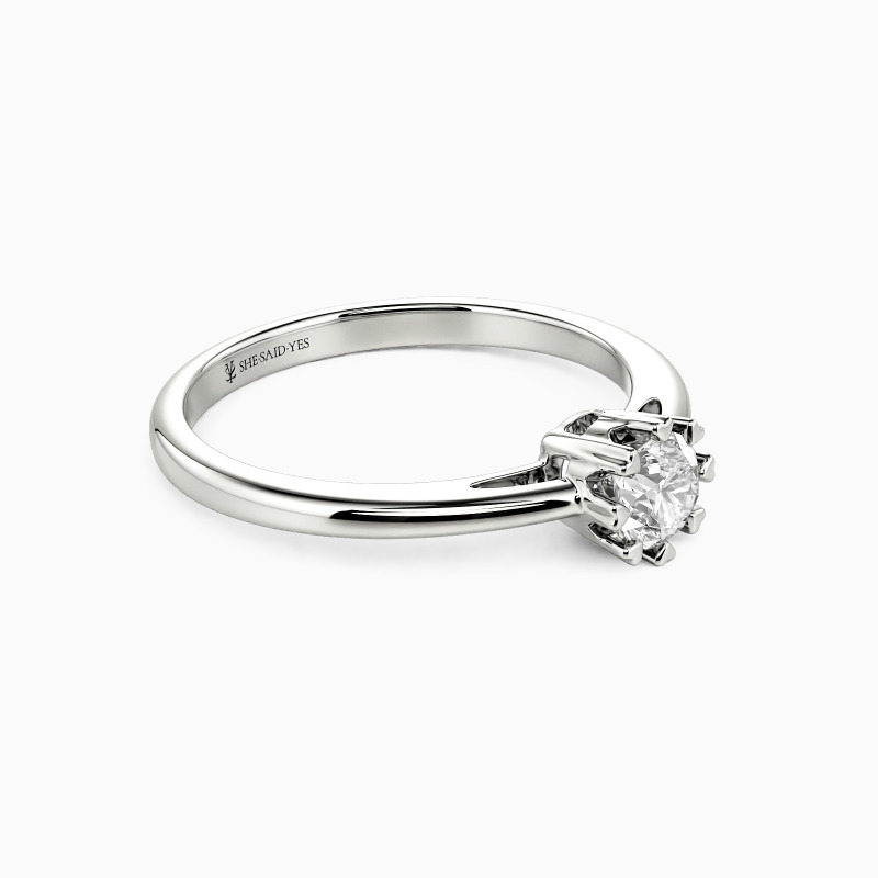 "I'll Find You in Every Lifetime" Round Cut Solitaire Engagement Ring