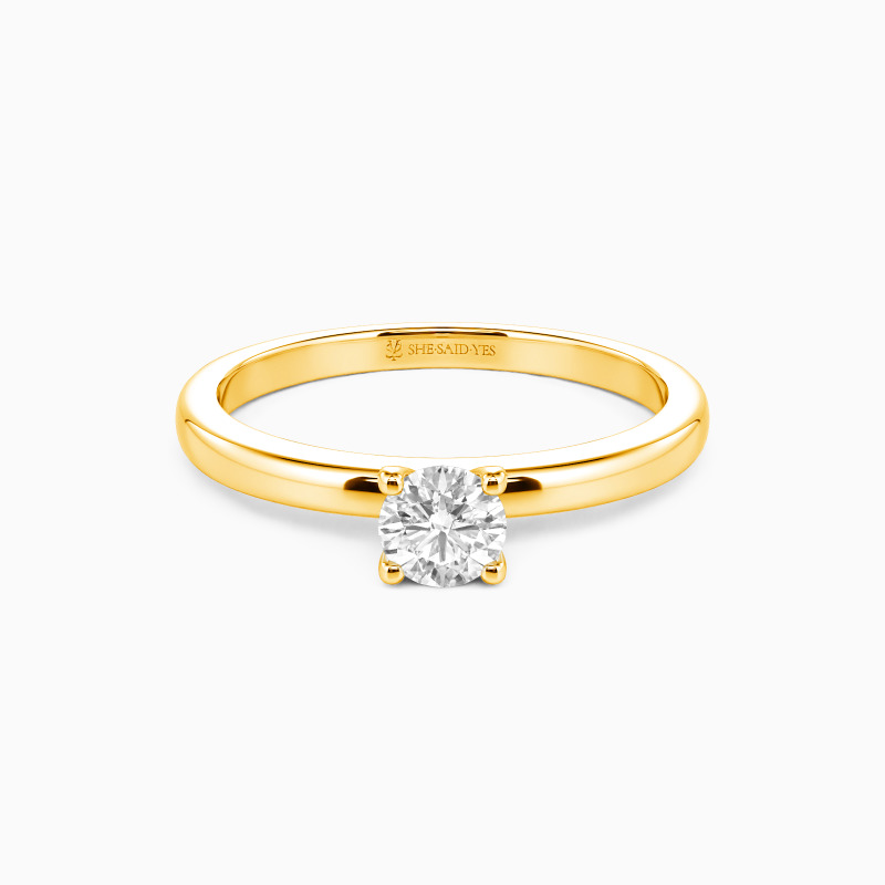 "Forever Starts with Now" Round Cut Solitaire Engagement Ring