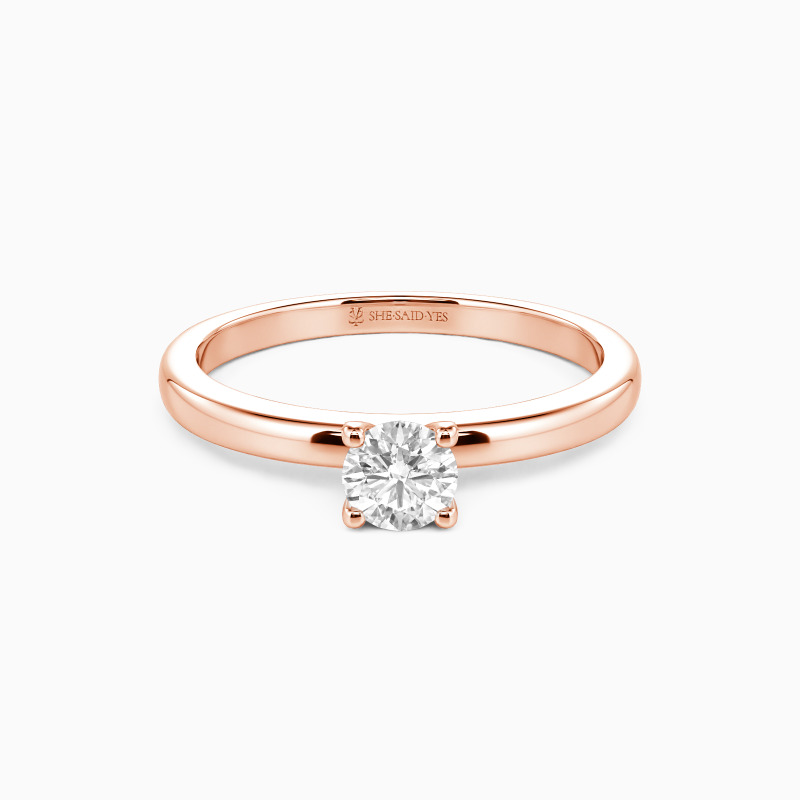 "Forever Starts with Now" Round Cut Solitaire Engagement Ring