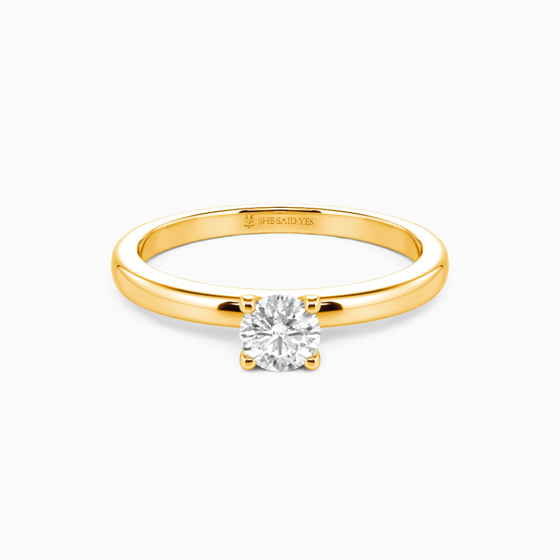 "Forever Starts with Now" Round Cut Solitaire Engagement Ring