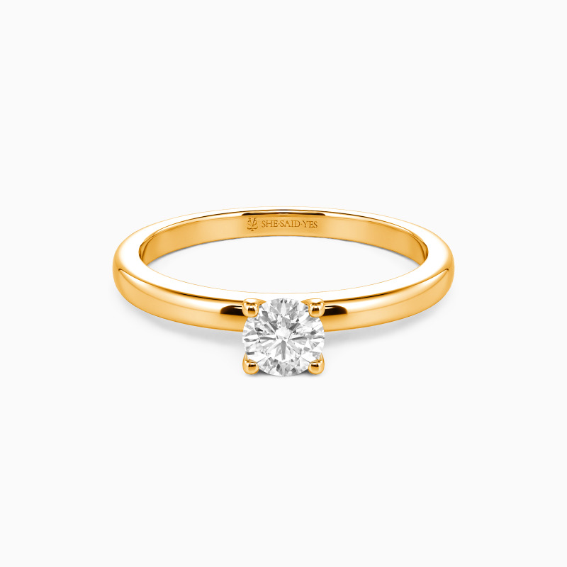 「巡り合う輝き」ラウンド 0.3ct ソリティア 婚約指輪 