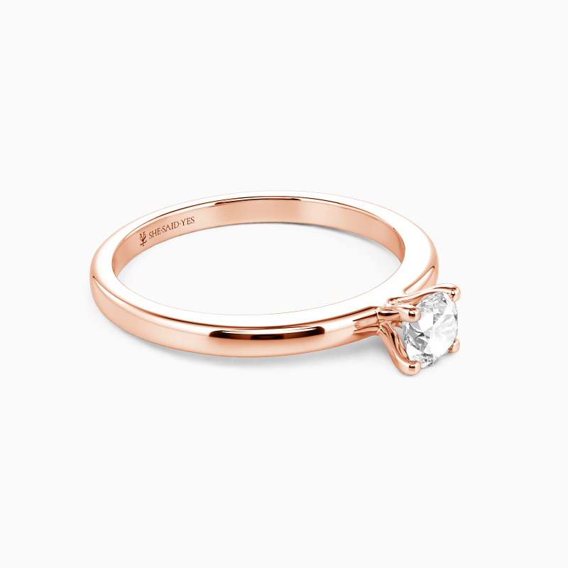 "Forever Starts with Now" Round Cut Solitaire Engagement Ring