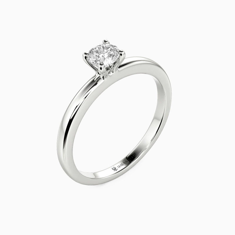 "Forever Starts with Now" Round Cut Solitaire Engagement Ring