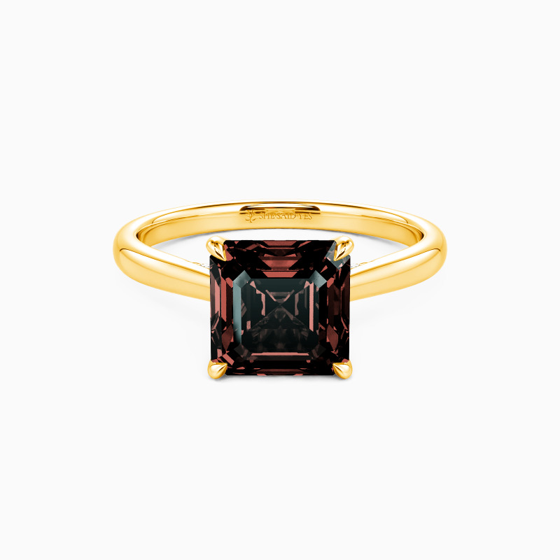 "The Silent Vow" Asscher Cut Solitaire Engagement Ring
