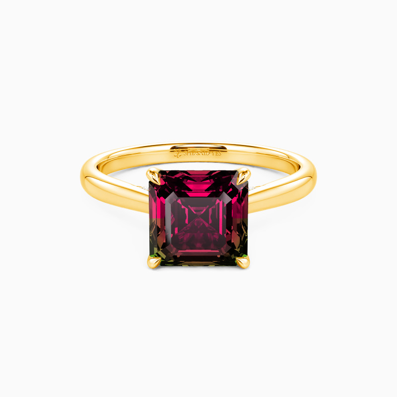 "The Silent Vow" Asscher Cut Solitaire Engagement Ring