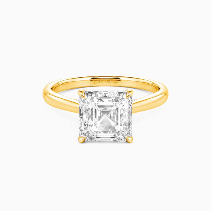 "The Silent Vow" Asscher Cut Solitaire Engagement Ring