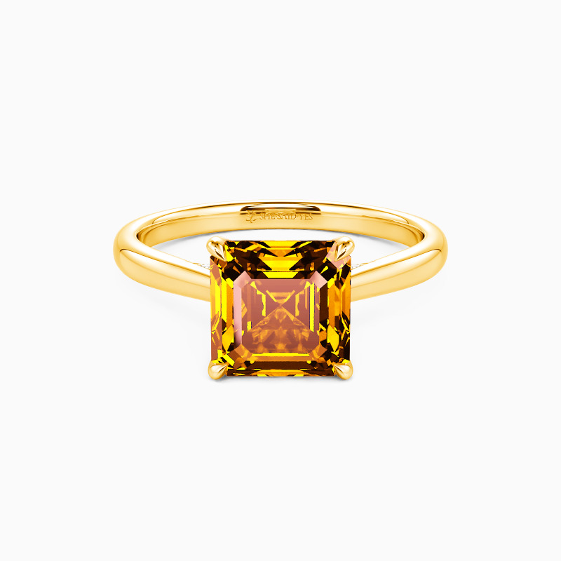 "The Silent Vow" Asscher Cut Solitaire Engagement Ring
