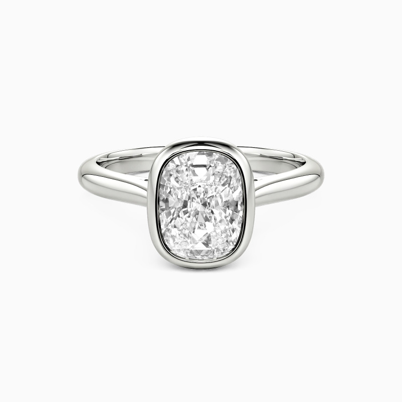 "Held in Stillness" Elongated Cushion Solitaire Engagement Ring
