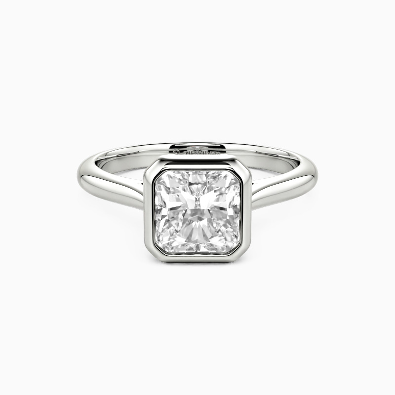 "A Breath Held in Time" Radiant Cut Solitaire Engagement Ring