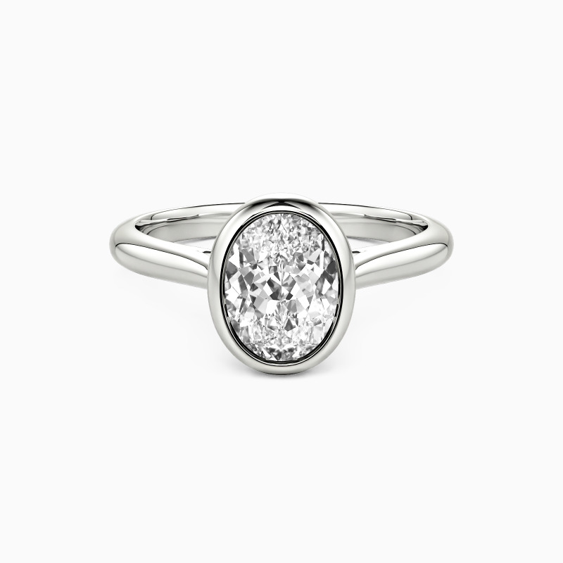 "Gentle Orbit" Oval Cut Solitaire Engagement Ring