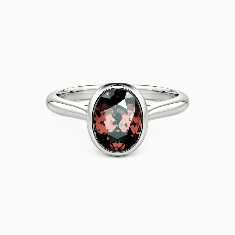 "Gentle Orbit" Oval Cut Solitaire Engagement Ring