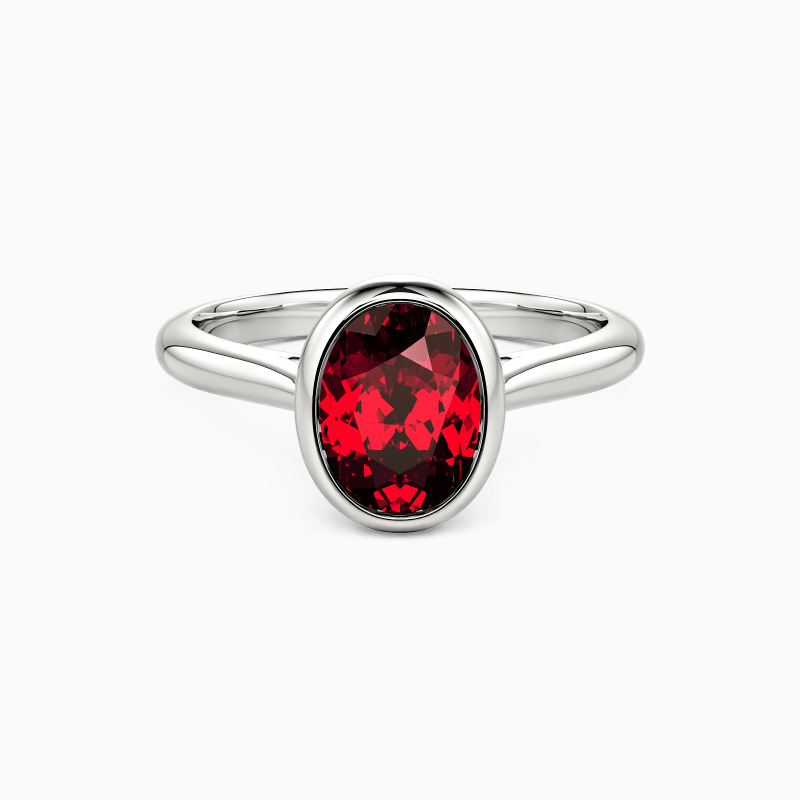 "Gentle Orbit" Oval Cut Solitaire Engagement Ring