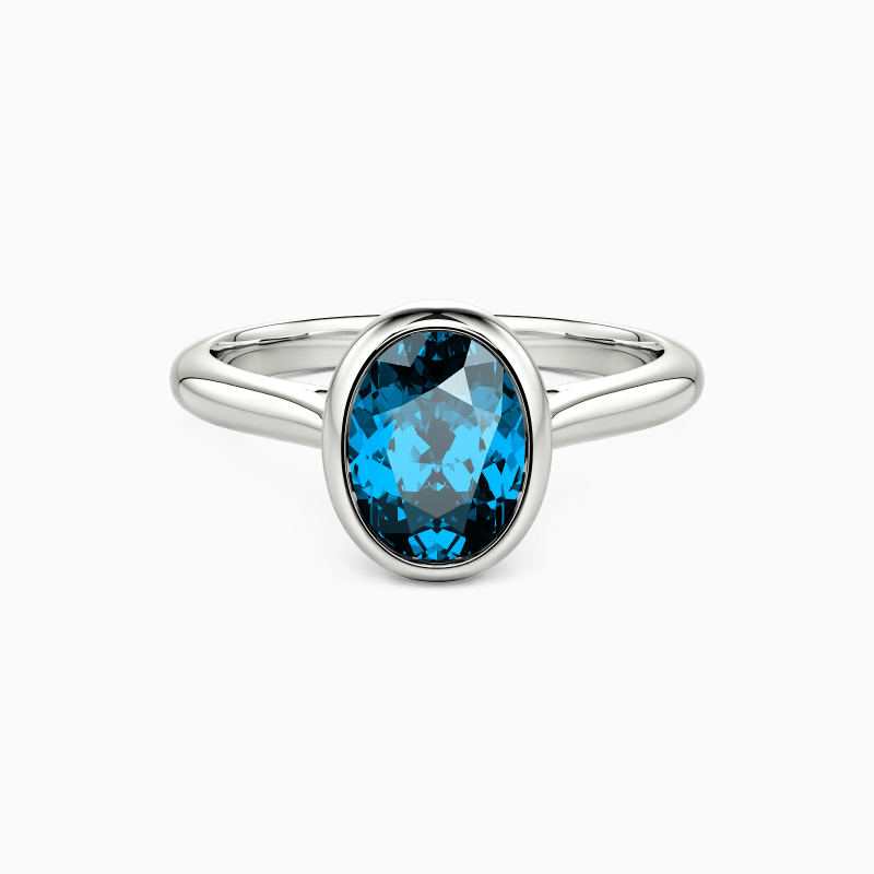 "Gentle Orbit" Oval Cut Solitaire Engagement Ring