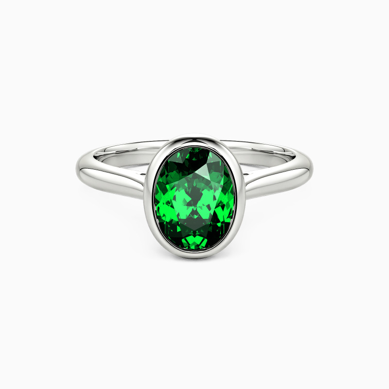 "Gentle Orbit" Oval Cut Solitaire Engagement Ring