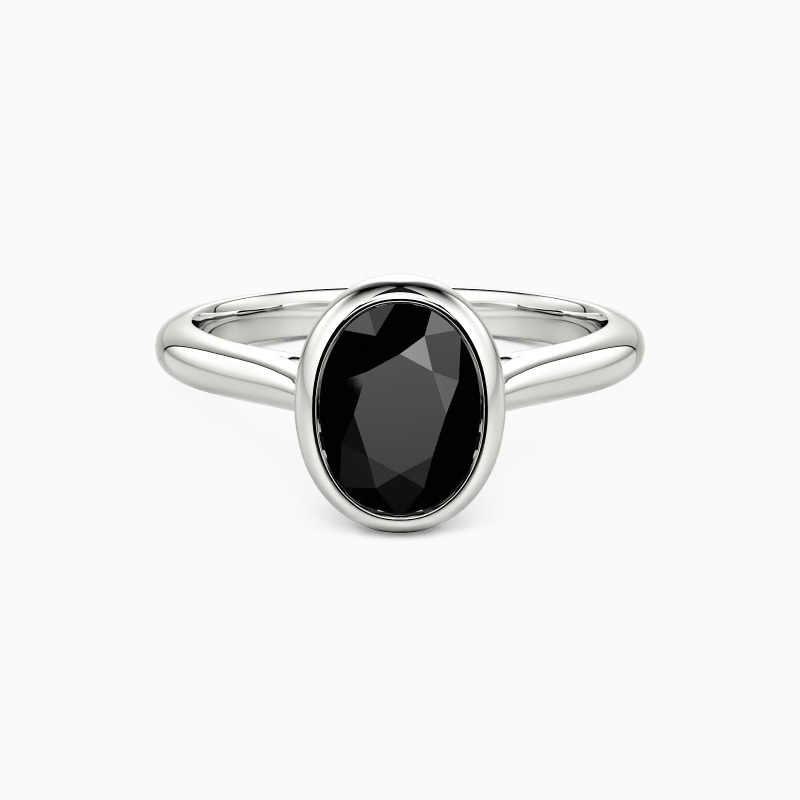 "Gentle Orbit" Oval Cut Solitaire Engagement Ring