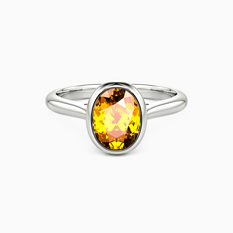 "Gentle Orbit" Oval Cut Solitaire Engagement Ring