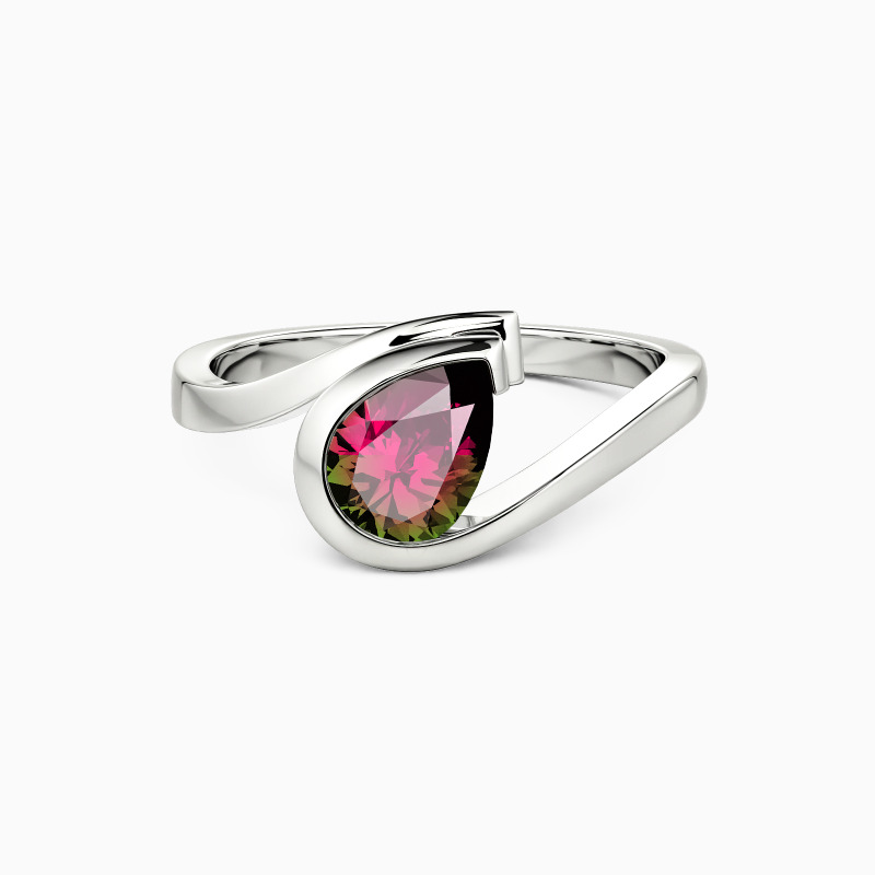 "My Cure" Pear Cut Sculptural Solitaire Engagement Ring