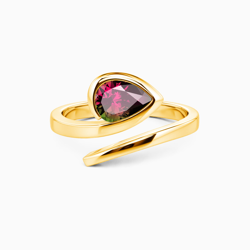"Love of Mine" Pear Cut Sculptural Solitaire Engagement Ring