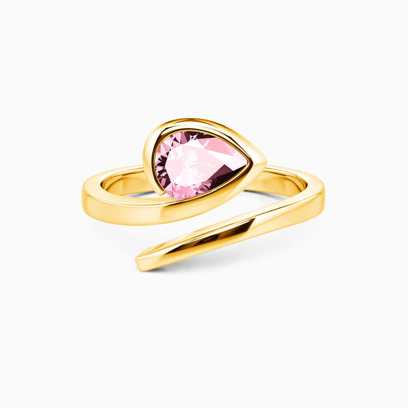 "Love of Mine" Pear Cut Sculptural Solitaire Engagement Ring