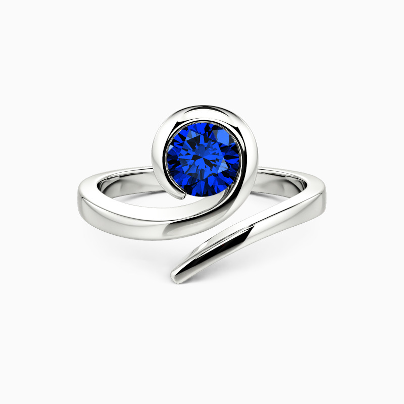 "A Life Oath" Round Cut Sculptural Solitaire Engagement Ring