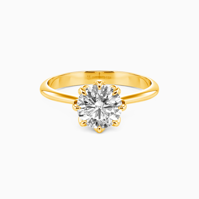 "Happiness Is Within Reach" Round Cut Solitaire Engagement Ring