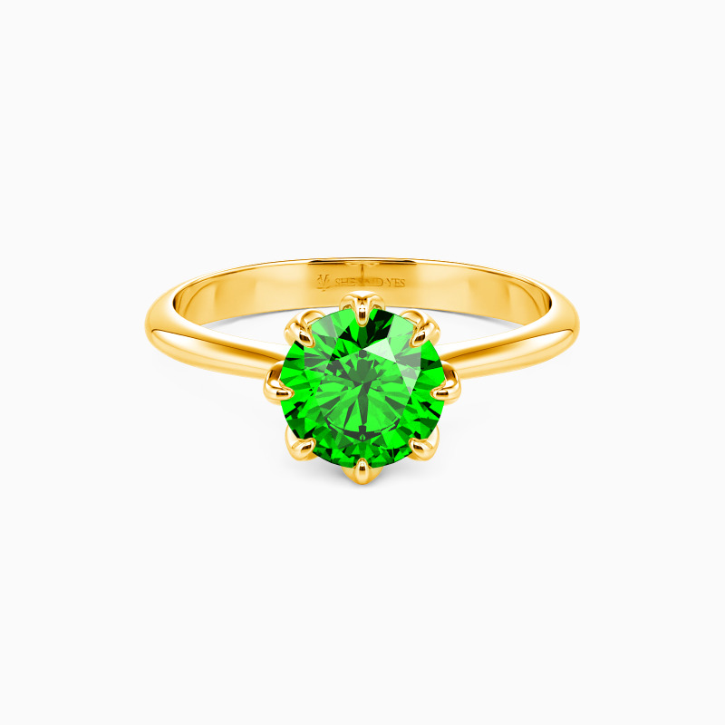 "Happiness Is Within Reach" Round Cut Solitaire Engagement Ring