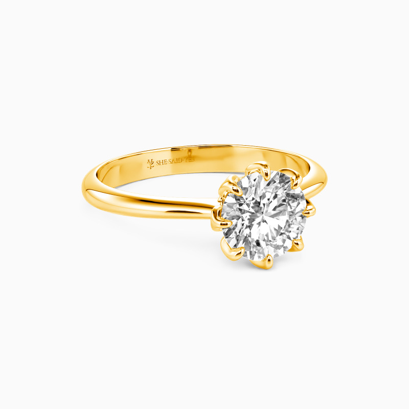 "Happiness Is Within Reach" Round Cut Solitaire Engagement Ring