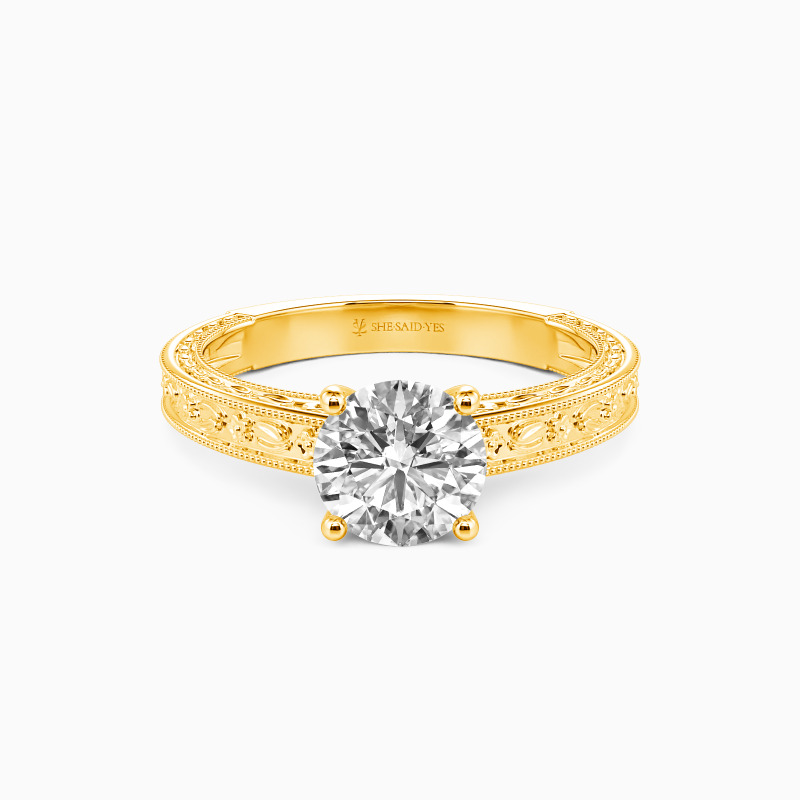 "You Are My Cure" Round Cut Solitaire Engagement Ring