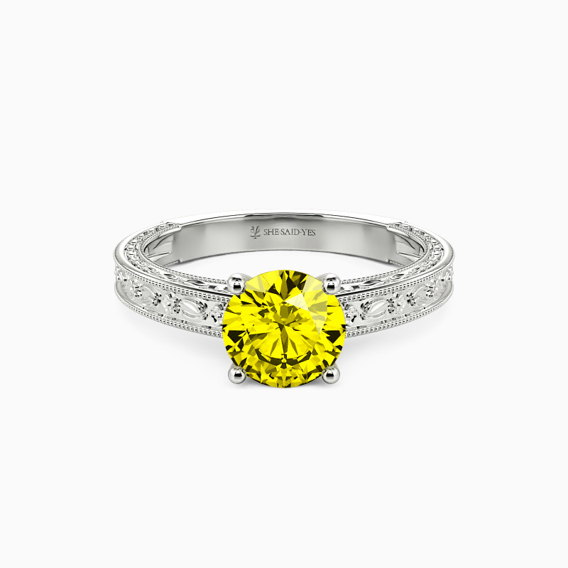 "You Are My Cure" Round Cut Solitaire Engagement Ring