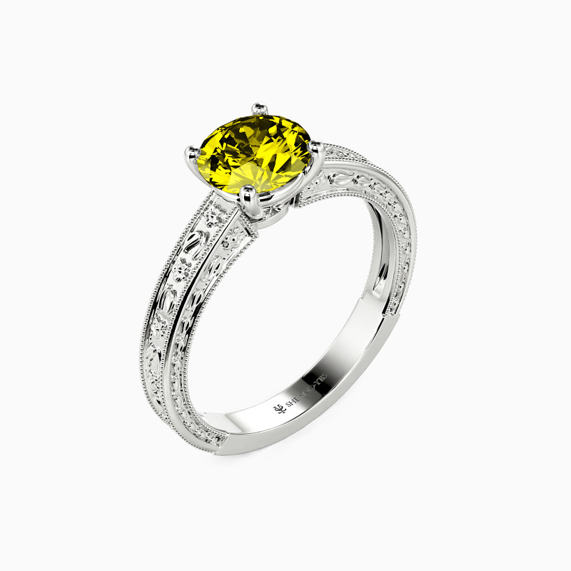 "You Are My Cure" Round Cut Solitaire Engagement Ring