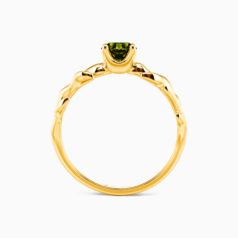 "Life Begins" Round Cut Solitaire Engagement Ring