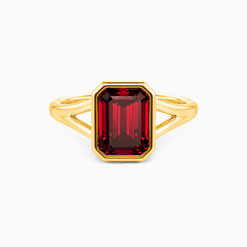 "Our Clear Forever" Emerald Cut Solitaire Engagement Ring