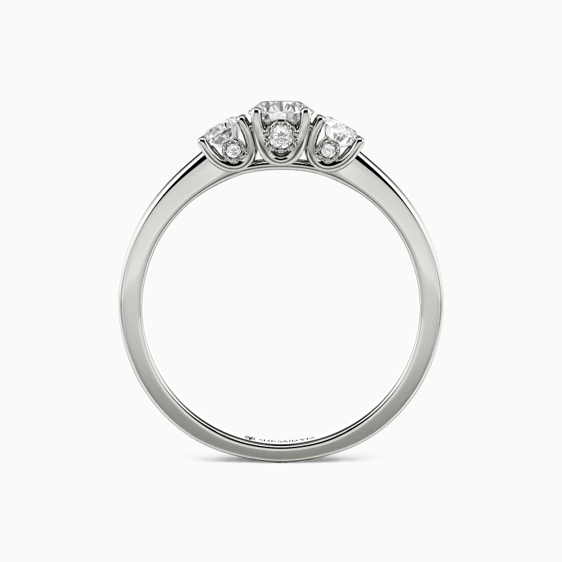 "Liebeslicht" Verlobungsring 0,3 ct Rund mit drei Steinen