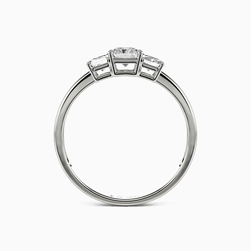 "Cherish" Radiant Cut Three Stone Engagement Ring