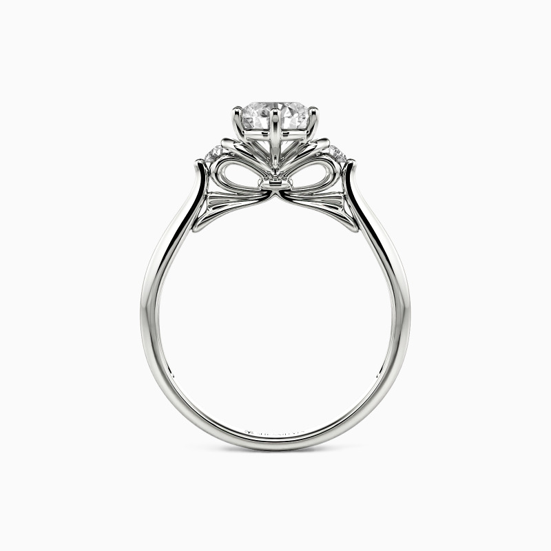 "You're The Only One" Round Cut Three Stone Engagement Ring