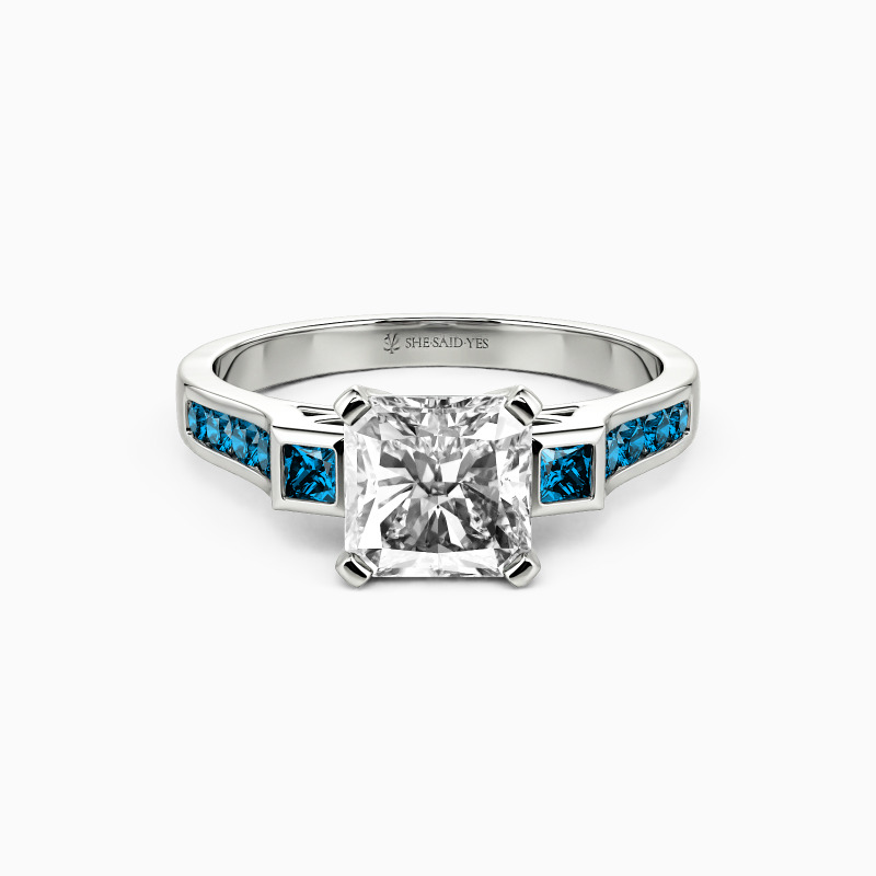 "Everyday with You" Radiant Cut Three Stone Engagement Ring