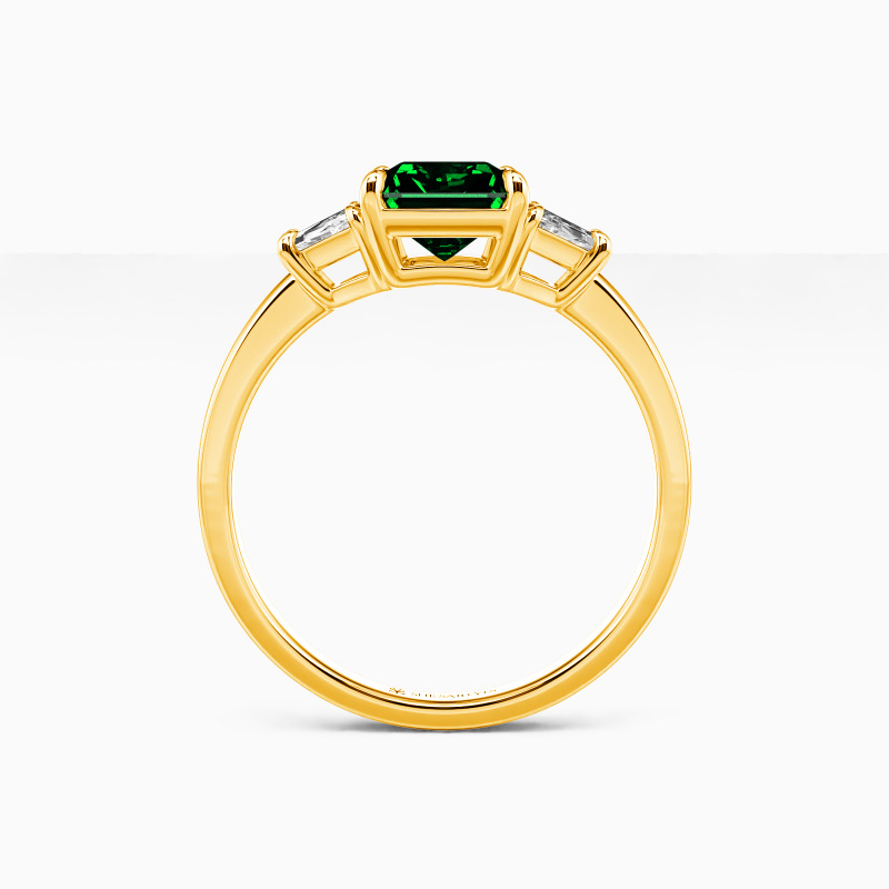 "Love Prayer" 1ct Radiant Cut Three Stone Engagement Ring