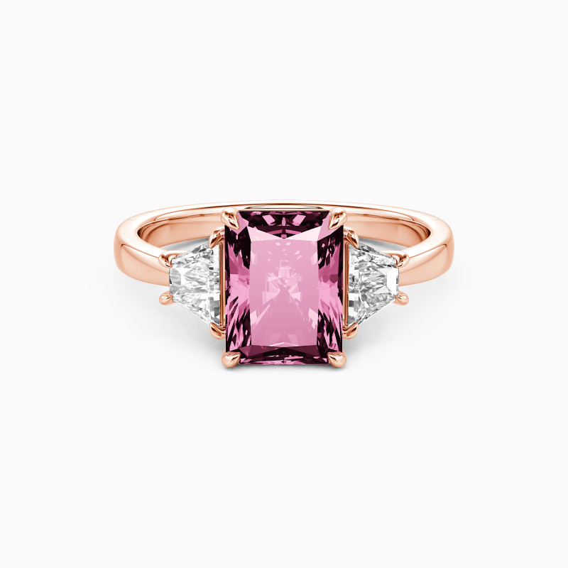 "Love Prayer" 3ct Radiant Cut Three Stone Engagement Ring