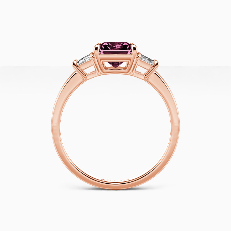 "Love Prayer" 3ct Radiant Cut Three Stone Engagement Ring