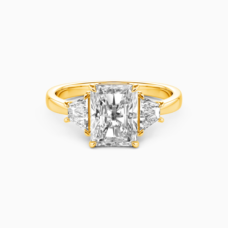 "Love Prayer" 2ct Radiant Cut Three Stone Engagement Ring