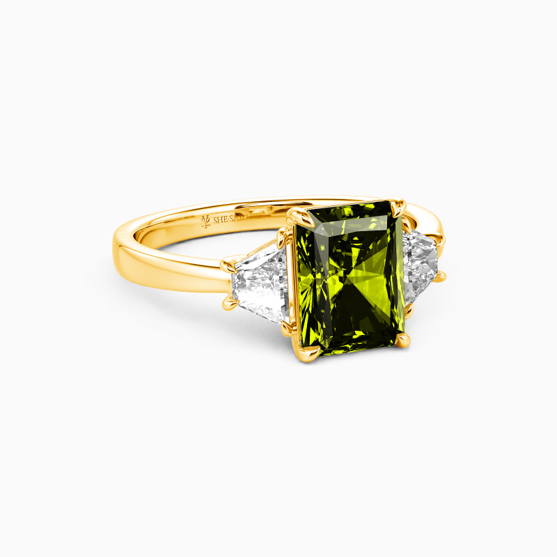 "Love Prayer" 2ct Radiant Cut Three Stone Engagement Ring